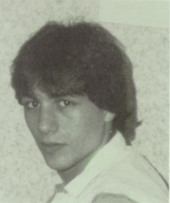 Rogan in a 1985 yearbook Joe Rogan 1985.png