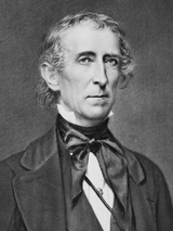 Black-and-white photographic portrait of John Tyler