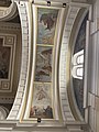 Joseph Kleinert, Freske na desnem oboku cerkve – Sv. Anton v nebeški slavi, Smrt sv. Antona, Prihod sv. Antona na Sicilijo, 1913–1915 Joseph Kleinert, Bogati mladenič, ki zapušča Jezusa, 1913–1915