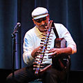 A simsimiyya being played by Hassan aka Mohsen El 'Ashry of El Tanbura. [1]