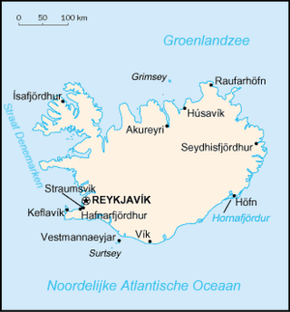 Kaart van IJsland