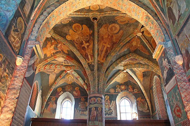 Frescoes inside the chapel