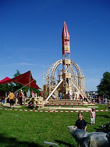 Fairs and events as part of festival at shore, 2005 Kieler Woche 2005 Spiellinie.jpg