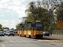 Bývalé varšavské tramvaje typu 106Na po přestavbě na 105Ni