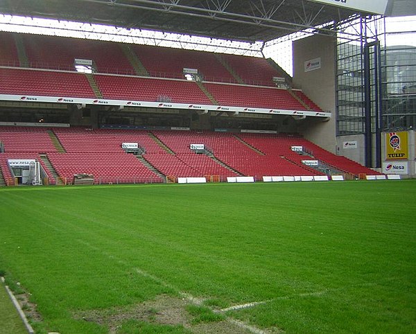 Parken Stadium, with a capacity of 38,065 spectators, located in Copenhagen, and used as official home stadium by the Denmark football team