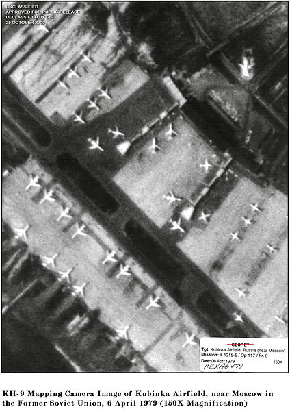 A KH-9 image of a Russian airfield