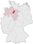 Lage des Landkreises Soltau-Fallingbostel in Deutschland