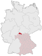Lokasi Landkreises Rhön-Grabfeld di Jerman