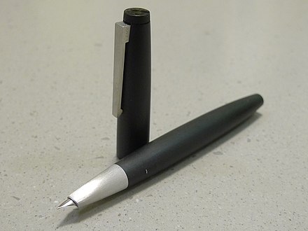 Lamy 2000 piston filler made of polycarbonate and stainless steel, launched in 1966 and still in production