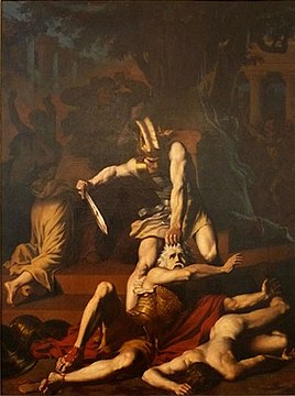 The Death of Priam by Alexandre-Louis Leloir (1861)