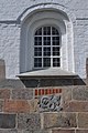 English: Window of Lem church in Skive commune.