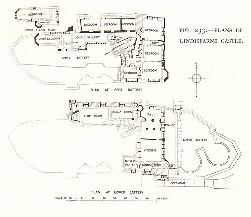 Lindisfarne Castle Plans Lutyens Houses and Gardens 1913 Page177.jpg