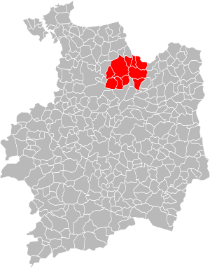 Location of the Antrain Communauté in the Ille-et-Vilaine department