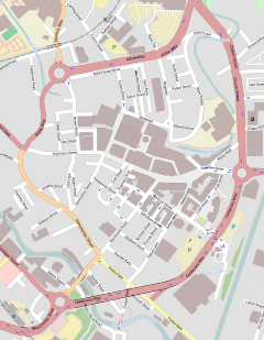 Burnley busstation bevindt zich in het centrum van Burnley