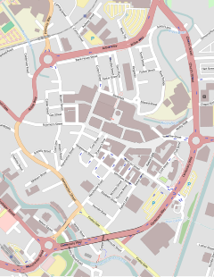 Burnley stasiun bus terletak di Burnley town centre