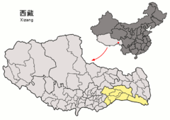 Location of Nyingchi Prefecture within Xizang (China).png