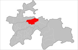 Lokasi distrik di Tajikistan