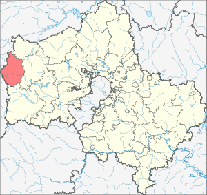 arbetande bosättning Shakhovskaya stadsdel Shakhovskaya på kartan