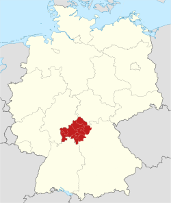 Locator map Unterfranken in Germany.svg