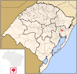 Location of Novo Hamburgo in Rio Grande do Sul