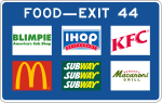 Specific service signs for food