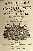 Mémoires Académie des Sciences 1733