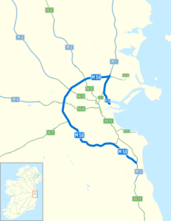M50 motorway (Ireland) Major ring road surrounding Dublin