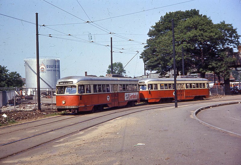 File:MBTA 3032 and 3034 at Arborway in 1967.jpg