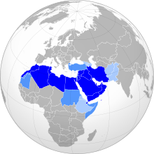 How often countries/territories are included in MENA/WANA definitions:
.mw-parser-output .legend{page-break-inside:avoid;break-inside:avoid-column}.mw-parser-output .legend-color{display:inline-block;min-width:1.25em;height:1.25em;line-height:1.25;margin:1px 0;text-align:center;border:1px solid black;background-color:transparent;color:black}.mw-parser-output .legend-text{}
Almost always included
Sometimes included
Rarely included MENA or WANA according to various definitions.svg