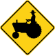 Tractor/farm vehicle crossing.