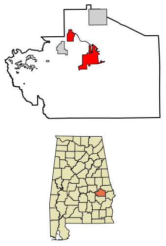 File:Macon County Alabama Incorporated and Unincorporated areas Tuskegee Highlighted 0177304.svg