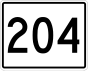 State Route 204 маркер