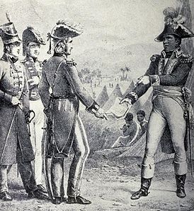 Thomas Maitland (esquerda) conhece Toussaint Louverture