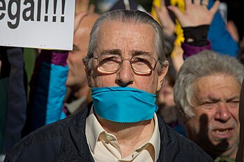 Manifestación contra la Ley Mordaza en Madrid 20-12-2014