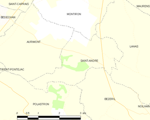 Saint-André and its surrounding communes