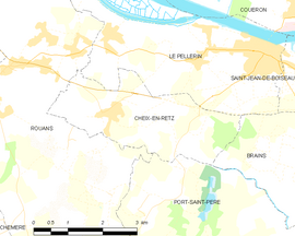 Mapa obce Cheix-en-Retz