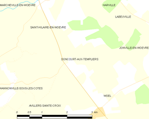 Poziția localității Doncourt-aux-Templiers