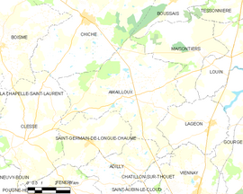 Mapa obce Amailloux