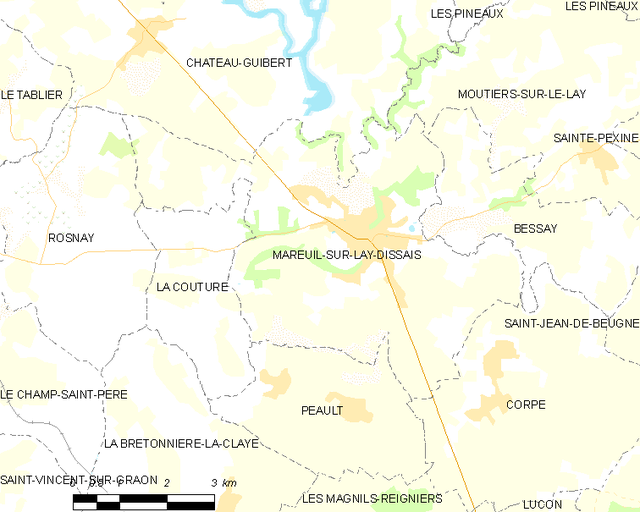 Mareuil-sur-Lay-Dissais só͘-chāi tē-tô͘ ê uī-tì