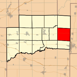 Map highlighting Meridian Township, Clinton County, Illinois.svg