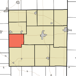 Stoney Creek Kasabası, Randolph County, Indiana.svg'yi vurgulayan harita