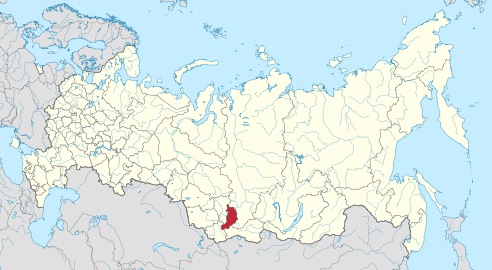 Ubicació de la República de Khakàssia dintre de la Federació Russa.