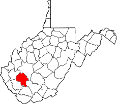 Map of West Virginia highlighting Boone County.svg