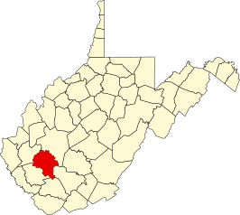 Locatie van Boone County in West Virginia