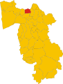 Localització del municipi a la prov. de Pisa