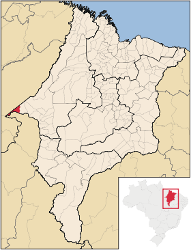 Localização de São Pedro da Água Branca no Maranhão