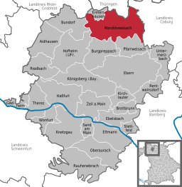 Läget för Maroldsweisach i Landkreis Haßberge