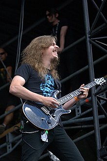 Mikael Åkerfeldt au Wacken Open Air avec Opeth en 2006