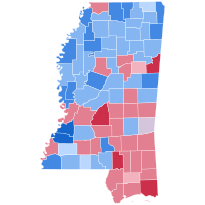 Résultats de l'élection présidentielle du Mississippi 1980.svg