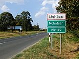 Mohács (Mohatsch, Mohač) - city limit.JPG
